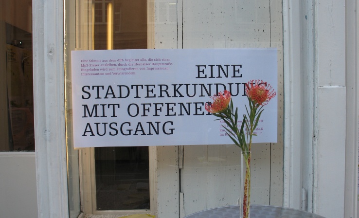 Schild Stadterkundung